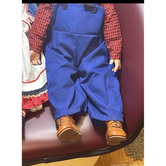 Large Vintage Raggedy Ann and Andy Porcelain Face And Hands - Picture 6 of 16